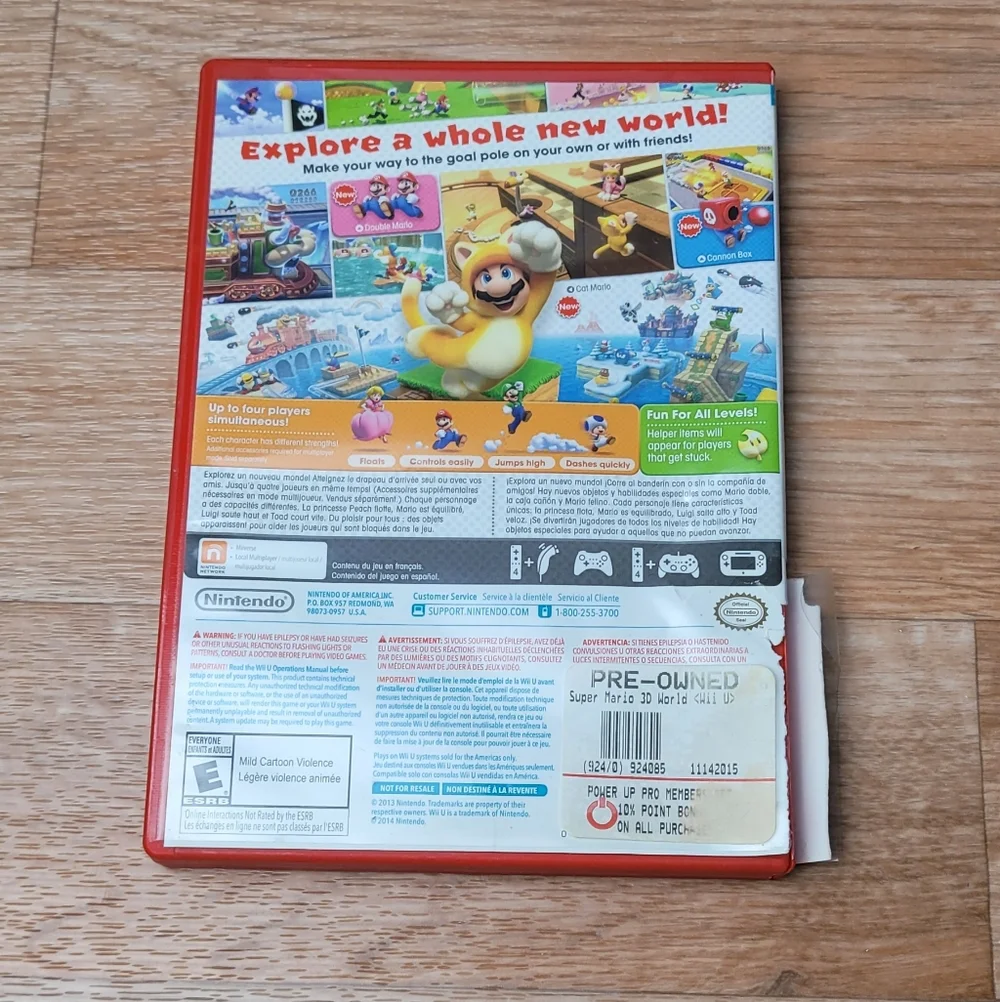 Super Mario 3D World (Nintendo Wii U, 2013)